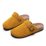 Baotou Slippers Female Couple Softwood Tug Wish Large Size Roman Shoes Casual Half-Dragging Lazy Shoes Trend HZ0115