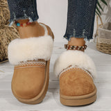 National Cotton Slippers Lady Winter Home Wearing Retro Anti-Slip Thick Bottom Plus Velvet Warm Moon Shoes HZ0115