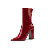 New Pointed High And Sexy Water Drill Elastic Boots Thin Skinny Boots Fashion Women's Boots HZ0115