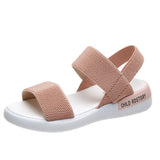 Sports Sandals Women's Elastic Tight 2025 Summer New Students Wear Fairy Wind Roman Beach Women's Shoes Outside The Flat HZ0115