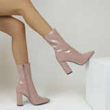 New Pointed High And Sexy Water Drill Elastic Boots Thin Skinny Boots Fashion Women's Boots HZ0115