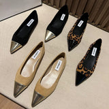 Late Evening Gentle Wind Flat-Soled Fairy Shoes 2025 Summer New With Skirt Single Shoes French Small Fragrant Temperament Pointed Shoes HZ0115