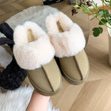 Winter New Snow Shoes Large Flat Bottom Short Northeast Cotton Shoes Plus Velvet Thick To Keep The Snow Boots HZ0115
