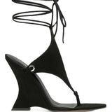 2025 New Clip Toe Ankle Strap Profile High Heel Sandals Show Hollow Women High Heel Slippers HZ0115