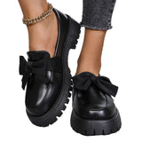 Lefu Shoes Women 2025 Spring And Autumn New Round Head British Wind Singles Women's Size One-Legged Little Leather Shoes HZ0115