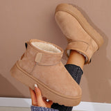 Winter New Short-Braced Snow Boots Ladies Shoes Thick Soles And Thicken To Keep Warm And Anti-Slip Northeast Cotton Boots HZ0115