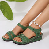 New 2025 Large-Size Casual Fish-Mouthed Sandals Hot Roman Breeze Sandals Women Wear Magic Stickers HZ0115