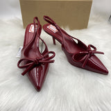 ZAJ2025 Spring New Pointed Bow Temperament High Heel Shoes Fashion After The Empty Single Shoe Woman HZ0115