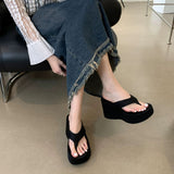 Xia Small Man Height Height And Thin Flip-Flops Drag Woman Xia Poe And Fashion Cool Slippers Thick Bottom Beach Slippers Woman HZ0115