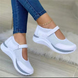 2025 New Casual Single-Shoe Women's Thick Sole Flying Weaving Breathable Magic Stick Casual Mesh Large Size Women's Shoes HZ0115