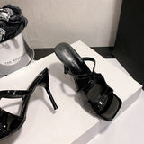 2025 Summer New French High Heels French Sexy Heel High Heel Super Fire Fine Heel Cross With Sandals HZ0115