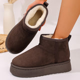 Thick Bottom Snow Boots Women's New Winter Plus Velvet Thick To Keep Warm Short Boots Pedal Sleeve Shoes HZ0115