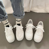 Thick-Bottomed Small White Shoes Women In The Autumn Of 2025 New Korean Version Of Loose Cake Casual Sneakers Students Tie Board Shoes HZ0115