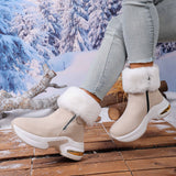 Large-Size Snow Boots Women Winter New Brushing Short Cylinder Plus Velvet Warms High-Thick Bottoms To Keep Warm Snow Boots Women HZ0115