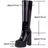 2025 Super High And Thick Bottom 34-43 Yards Above The Knee Coarse And Large-Size Show Long-Sleeve Boots Woman HZ0115