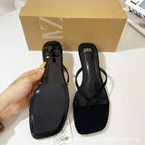 ZA Spring New 2025 French Head High Heel Women's Shoes Black Characters Open After The Toe And Fashion Cool HZ0115