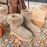 2025 Autumn And Winter New Thick Bottom To Keep Warm Snow Boots Women With Velvet Winter Cotton Shoes HZ0115