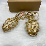 ZA Home 2025 New Ins Fashion Show Gold With Simple Toe Women's Shoes Sandals HZ0115