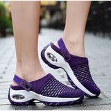 Large-Size Lady Summer Hanb Yarn Cloth Cloth Slippers Rock Mother Half-Storage Sandals Two Sides Wear HZ0115