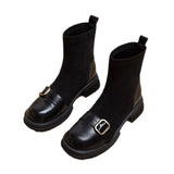 Vintage Thin Skinny Boots Brown Stockings Boots Women 2025 Autumn And Winter Yangqi Leg Long Short Boots Small Ankle Boots HZ0115