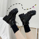 2025 Autumn And Winter New British Wind Martin Boots Female Students Korean Version Of The Short Boots Wearing Thick Skin Boots HZ0115