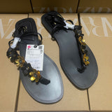 ZA2025 New Beautiful Jacket Sandals Women's Shoes Net Red The Same Grape Metal Buckle Silver Pin Roman Shoes HZ0115