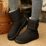 New Warm Large Size Lady Snow Boots Women Magic Stick Waterproof High-Top Shoes Couple HZ0115