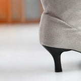 New Velvet High-Cable Women's Boots Large-Size Shoes Pure Pigment Version Suitable For Light Weight HZ0115