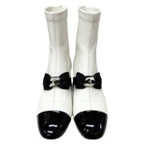 2025 Autumn And Winter New Double C Small Fragrant Style French Bows Coarse And Short Boots Women Elegant Korean Version Straight HZ0115