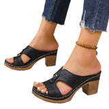 Luo Toe Cool Slippers Women's New Summer Leisure Wear Thick Bottom Beach Slippers Anti-Slip Thick High High And Cold Slippers HZ0115