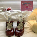 French Fairy Wind Lolita Shoes New Daily Soft Base Does Not Tired Round Head Thick Leather Shoes HZ0115