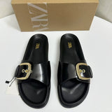 ZA Home 2025 New Women's Shoes Slippers Temperament After The Stumbling Single Shoes HZ0115