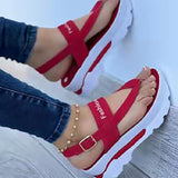 New Sandals Women's Autumn And Summer Leisure Daily Walking Clip Thick Soles Increase 43 Large Size Women's Shoes HZ0115