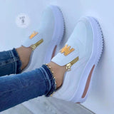 Large-Size Summer New Casual Sports Zipper Women's Single Shoes Wish Women's Shoes HZ0115