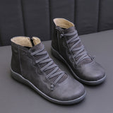 2025 Autumn And Winter Large-Size Flat Bottom Warm Lady Short Boots New Flat Bottom Women Boots HZ0115