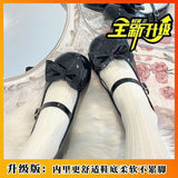 Cute Bow Lolita Shoes Lolita JK Small Leather Shoes 2025 New Round Head With Mary Jane Single Shoes HZ0115