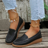 2025 New Flat-Soled Casual Single-Shoe Soft Sole Soft-Sided One-Legged Round Head Simple Mom Shoes HZ0115