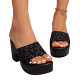 2025 Large-Size Slope And Slippers Women's Color Red Font Thick-Sed Slippers Summer Striped Women's Shoes HZ0115