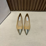 Late Evening Gentle Wind Flat-Soled Fairy Shoes 2025 Summer New With Skirt Single Shoes French Small Fragrant Temperament Pointed Shoes HZ0115