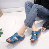 Large-Size Women's Slippers In The Summer Of 2025 New Slope And Flat Bottom With The Toe 35 -44 Yards Women's Slippers HZ0115