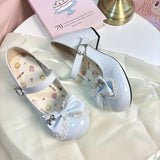 Princess Wind Soft Bottom Mary Jane Leather Shoes 2025 New Word-Button Round Head Sweet Cute Lo Shoes HZ0115