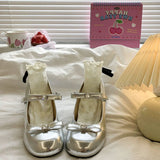 French Fairy Wind Lolita Shoes New Daily Soft Base Does Not Tired Round Head Thick Leather Shoes HZ0115