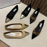 Late Evening Gentle Wind Flat-Soled Fairy Shoes 2025 Summer New With Skirt Single Shoes French Small Fragrant Temperament Pointed Shoes HZ0115