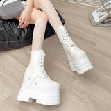 17Cm High Shoes Cos One Thick Sole Height Martin Boots Small Size Summer Exhibition Loose Cake Thick Soles Shoes HZ0115