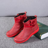 2025 New Flat-Bottomed Plus Velvet Lady Warm Short Boots Winter New Martin Boots Yingfeng Ms. Short Boots HZ0115