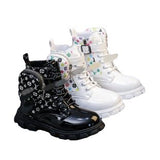 Boy And Girl Baby Fashion Pocket Martin Boots 2025 New Cute Round Head Side Zipper Short Fashion Boots HZ0115