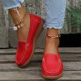 2025 New Flat-Soled Casual Single-Shoe Soft Sole Soft-Sided One-Legged Round Head Simple Mom Shoes HZ0115