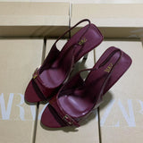 ZA2025 New Spring Tip-Tape Thin High Heels Wine Red Elegant Belt Buckle With High Heels HZ0115