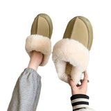 Winter New Snow Shoes Large Flat Bottom Short Northeast Cotton Shoes Plus Velvet Thick To Keep The Snow Boots HZ0115