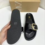 ZA Home 2025 New Women's Shoes Slippers Temperament After The Stumbling Single Shoes HZ0115